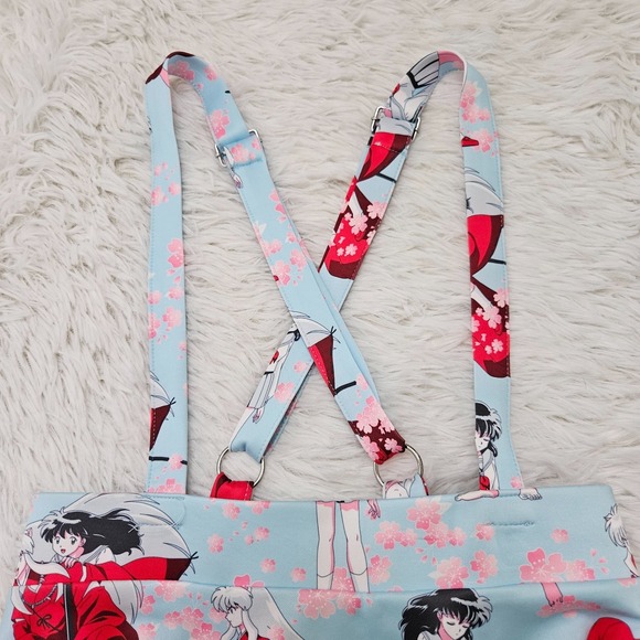 Hot Topic Women's Sz S Inuyasha Sakura Anime Suspender Funky Edgy Mini Skirt - Picture 4 of 10
